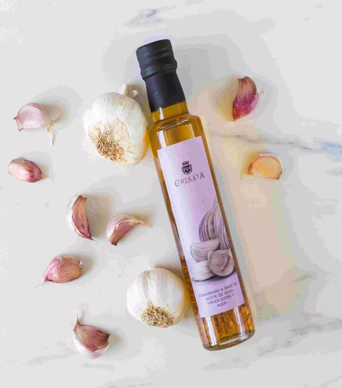 Huile d'olive à l'ail