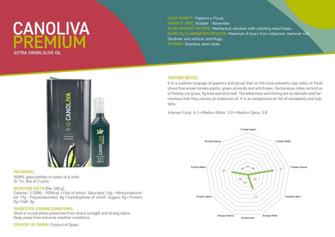 Huile d'olive Premium 500 ML - Cuisine d'espagne